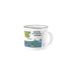 Taza de cerámica ideal para sublimación con capacidad 280ml color blanco imagen con logo