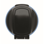 Botella antifugas de RPET con horario de consumo de agua 1L color azul