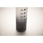 Botella antifugas de RPET con horario de consumo de agua 1L color blanco vista fotografía sexta vista