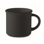 Taza monocromática en color mate con borde superior 300ml color negro