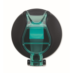 Botella de RPET con boquilla y horario de consumo de agua 1L color turquesa