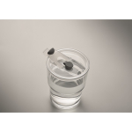 Vaso de cristal con tapa antigoteo y pajita de cristal 300ml color transparente vista fotografía septima vista