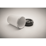 Vaso doble pared con revestimiento de cerámica en el interior 350ml color blanco vista fotografía tercera vista