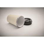 Vaso doble pared con revestimiento de cerámica en el interior 350ml color beige vista fotografía tercera vista