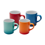 Taza de cerámica con efecto degradado en color de 330ml color turquesa segunda vista varios colores