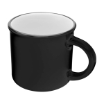 Taza de cerámica vintage con borde en color negro 240ml color negro segunda vista frontal