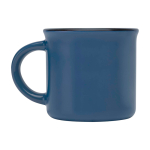 Taza de cerámica vintage con borde en color negro 240ml color azul marino segunda vista lateral