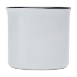 Taza de cerámica sublimable vintage con borde negro 240ml color blanco