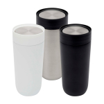 Vaso térmico de acero inoxidable con apertura pulsador 350ml color plateado segunda vista varios colores