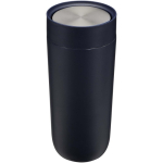 Vaso térmico de acero inoxidable con apertura pulsador 350ml color azul marino segunda vista frontal