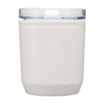 Vaso térmico de plástico reciclado con diseño sencillo 180ml color blanco segunda vista trasera