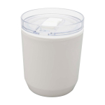 Vaso térmico de plástico reciclado con diseño sencillo 180ml color blanco tercera vista