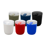 Vaso térmico de plástico reciclado con diseño sencillo 180ml color blanco segunda vista varios colores