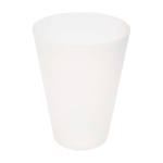 Vaso translúcido de plástico reutilizable con acabado mate 300ml color translúcido segunda vista frontal