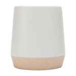 Taza de cerámica con acabado mate y base sin esmaltar 300ml color blanco segunda vista