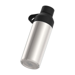 Botella hecha de materiales reciclados con taza 620ml Ocean Bottle color negro