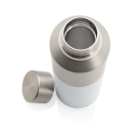 Botella térmica de acero reciclado con tapón antifugas 600ml color blanco tercera vista