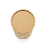 Vaso térmico de acero inoxidable reciclado antigoteo de 500ml color verde segunda vista con caja