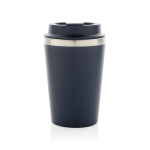 Taza térmica de doble pared ecológica con tapa antigoteo de 350ml color azul tercera vista