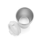 Taza térmica de doble pared ecológica con tapa antigoteo de 350ml color blanco séptima vista