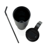 Vaso térmico de acero inoxidable reciclado antigoteo de 900ml color negro decima vista
