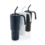 Vaso térmico de acero inoxidable reciclado antigoteo de 900ml color negro vista general