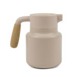Jarra térmica de acero inoxidable reciclado con tapa antigoteo 1,2L color beige tercera vista