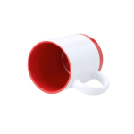 Taza de cerámica con detalles a color para sublimación 350ml cuarta vista