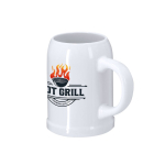 Jarra de cerámica blanca para sublimar ideal para cerveza 500ml segunda vista