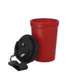 Vaso con acabado frosted y tapa hermética con dosificador 400ml tercera vista