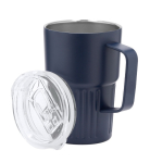 Taza térmica de acero inoxidable reciclado de diseño en relieve 400ml tercera vista