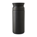 Botella de acero inoxidable de doble pared con acabado mate 350ml color negro primera vista