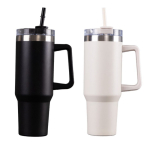 Botella de acero inox reciclado con pajita y asa de transporte 1.18 L primera vista