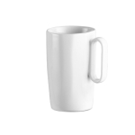 Taza de cerámica ideal para café o té con asa incorporada 330ml color blanco