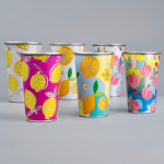 Vaso de aluminio reciclado que cambia de color con líquido frío 450ml vista 1