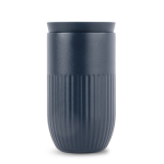 Vaso térmico de acero inoxidable con tapa de botón 320 ml color azul