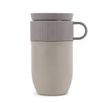 Taza térmica de acero inoxidable con pequeña asa 280ml color beige
