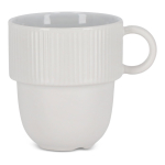 Taza apliable de porcelana con pequeña asa superior 270ml color blanco