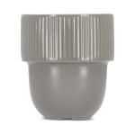 Taza apliable de porcelana con pequeña asa superior 270ml color gris cuarta vista