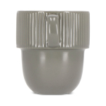 Taza apliable de porcelana con pequeña asa superior 270ml color gris quinta vista