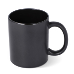 Taza de cerámica con acabado mate y contorno interior brillante 350ml color negro