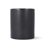 Taza de cerámica con acabado mate y contorno interior brillante 350ml color negro tercera vista