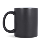 Taza de cerámica con acabado mate y contorno interior brillante 350ml color negro cuarta vista