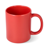 Taza de cerámica con acabado mate y contorno interior brillante 350ml color rojo