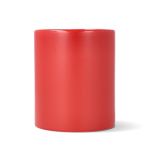 Taza de cerámica con acabado mate y contorno interior brillante 350ml color rojo tercera vista