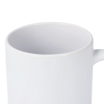 Taza de cerámica con acabado mate y contorno interior brillante 350ml color blanco sexta vista