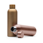 Botella térmica de acero inoxidable con acabado brillante 550ml color oro rosa vista detalle 1