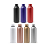 Botella térmica de acero inoxidable con acabado brillante 550ml color oro rosa vista detalle 3