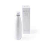 Botella de acero inoxidable para sublimación 700ml color blanco vista detalle 4