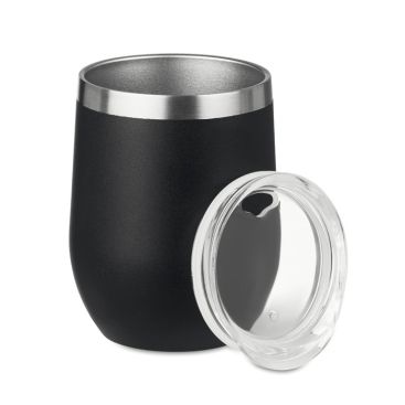 Vaso de acero personalizado negro